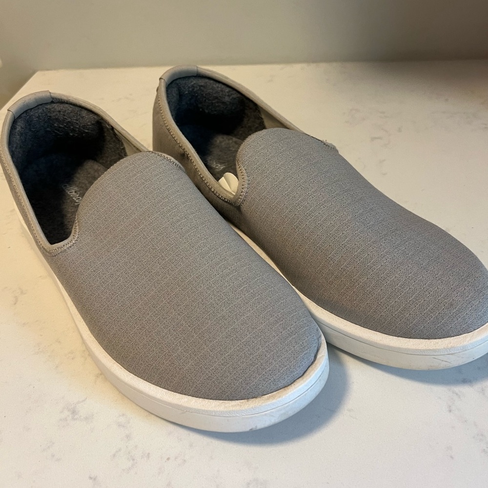 allbirds men’s wool lounger woven - pewter gray (blizzard sole) M11